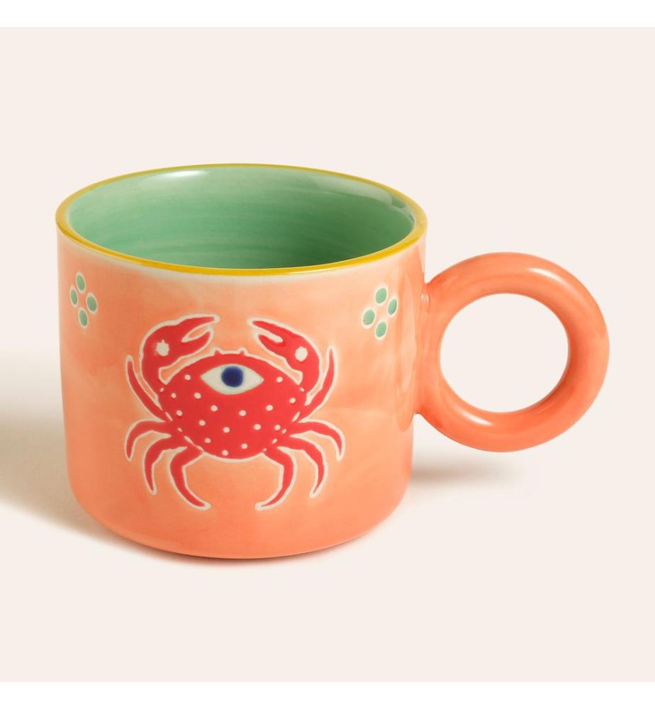 Becher, mehrfarbig, 100 % Keramik