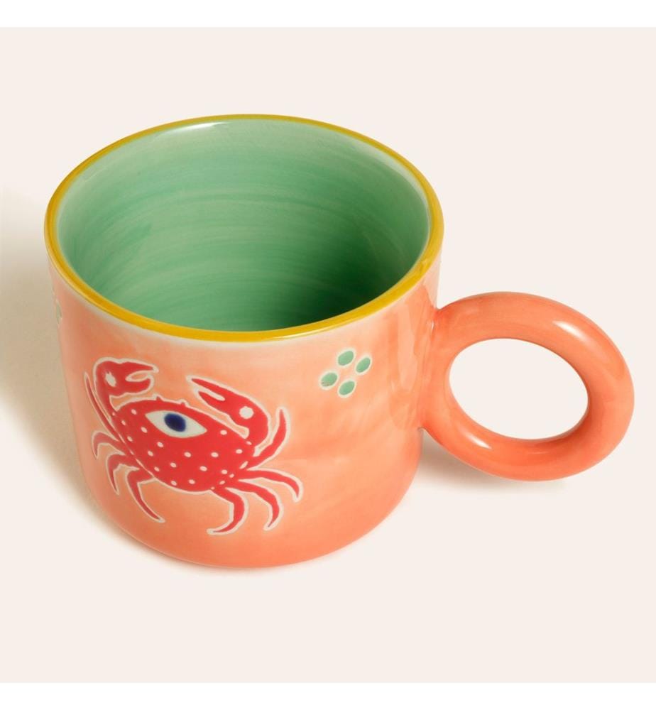 Becher, mehrfarbig, 100 % Keramik
