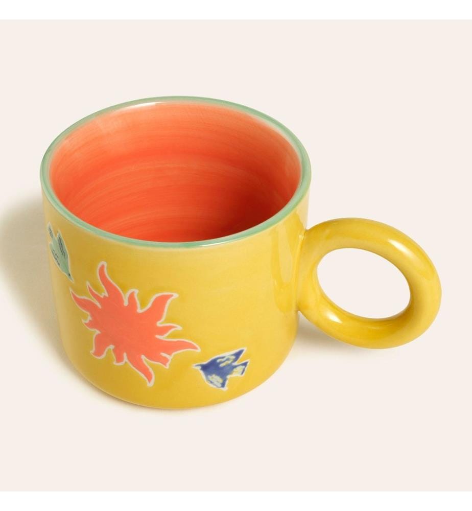 Becher, mehrfarbig, 100 % Keramik