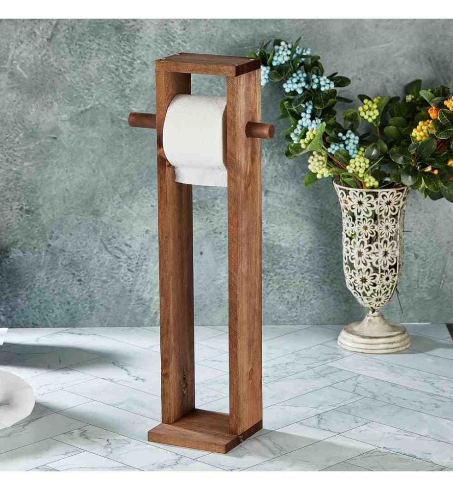 Toilettenpapierhalter, Natur, Toilettenpapieraufhänger, Holzkorpus