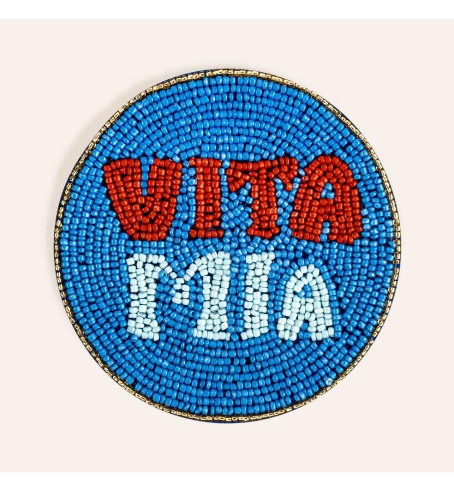 Tovaglietta, blu navy, 90% vetro / 5% poliestere / 5% cotone