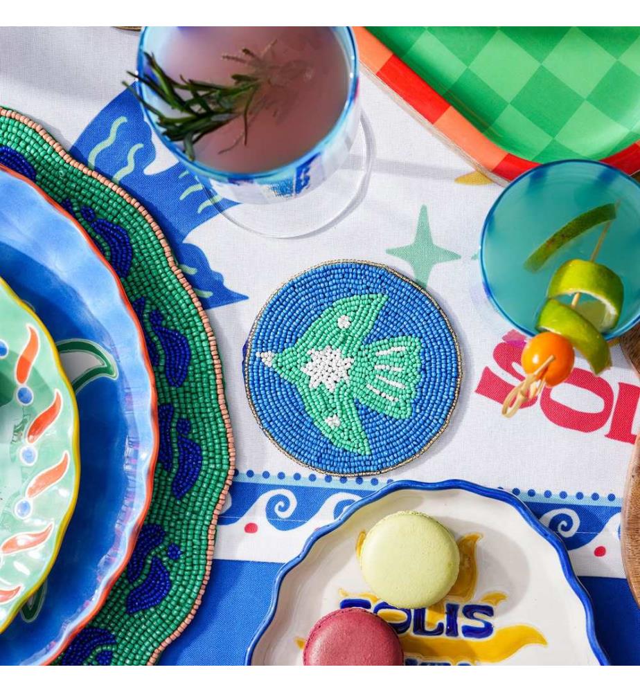 Glasfasermatte, Blau, Grün, 90 % Glas / 5 % Polyester / 5 % Baumwolle