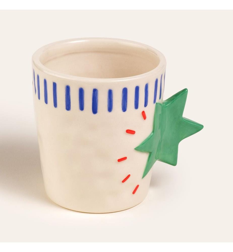 Becher, grün, 100 % Steingut