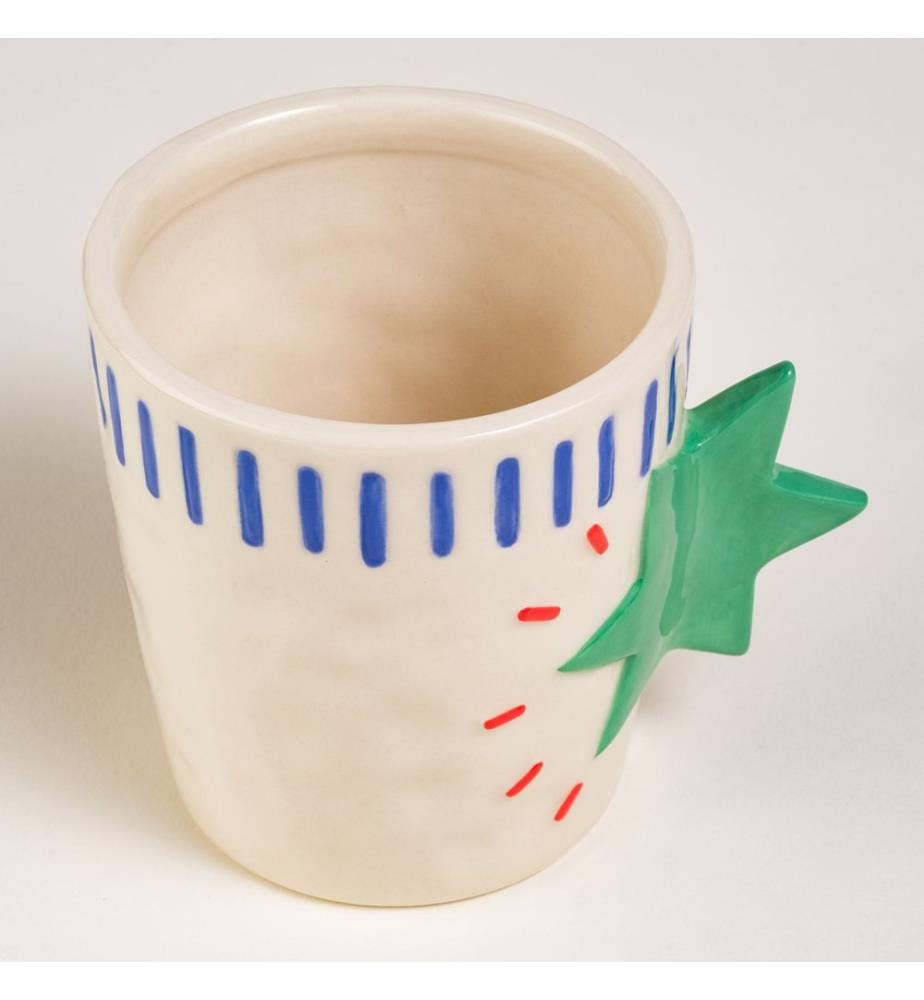 Becher, grün, 100 % Steingut