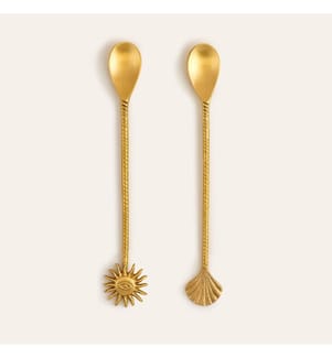 Servizio da tavola, 2 pezzi, ottone, 100% ottone