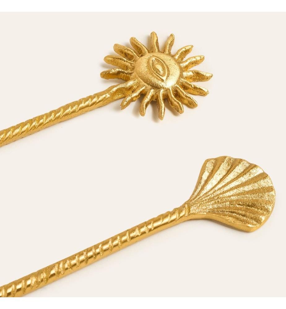 Servizio da tavola, 2 pezzi, ottone, 100% ottone