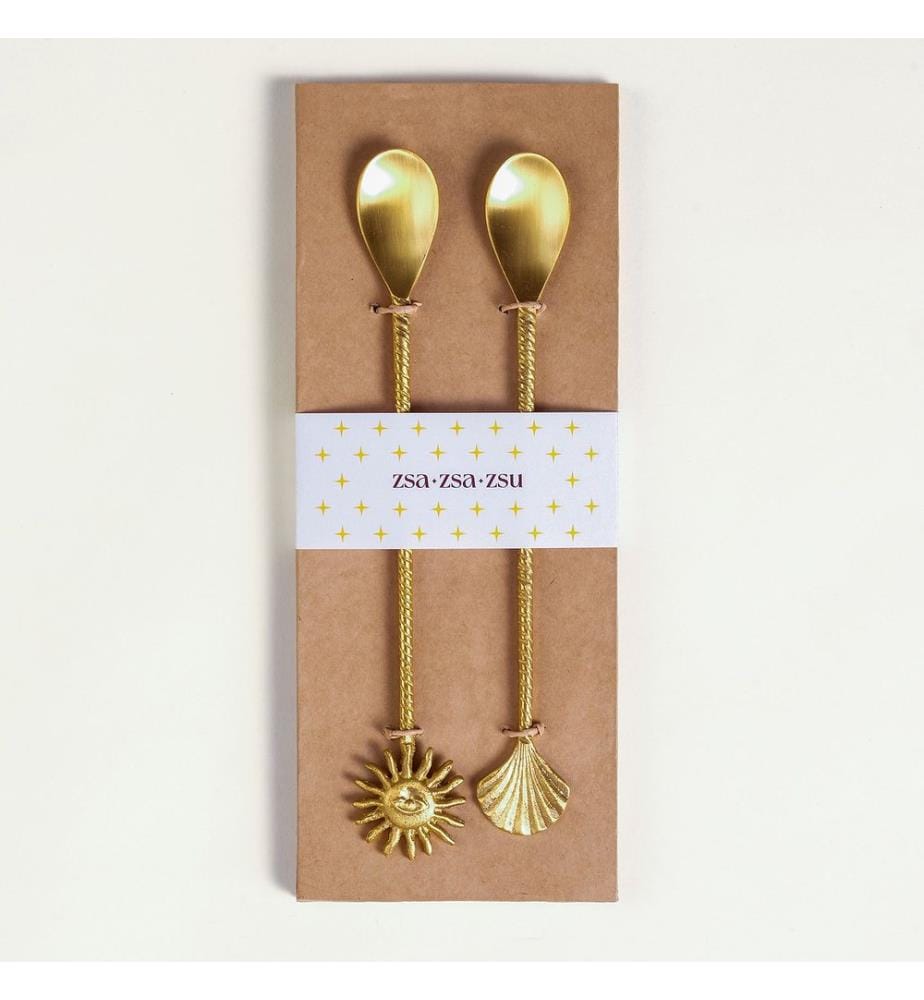 Servizio da tavola, 2 pezzi, ottone, 100% ottone