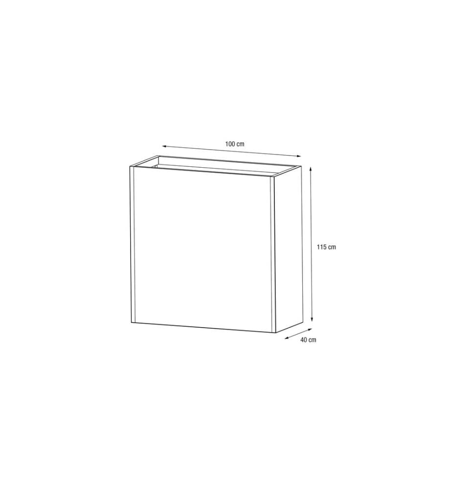 HERSTERA - Pflanzentrog Planter Divider 40, 100x40x115 cm, Anthrazit