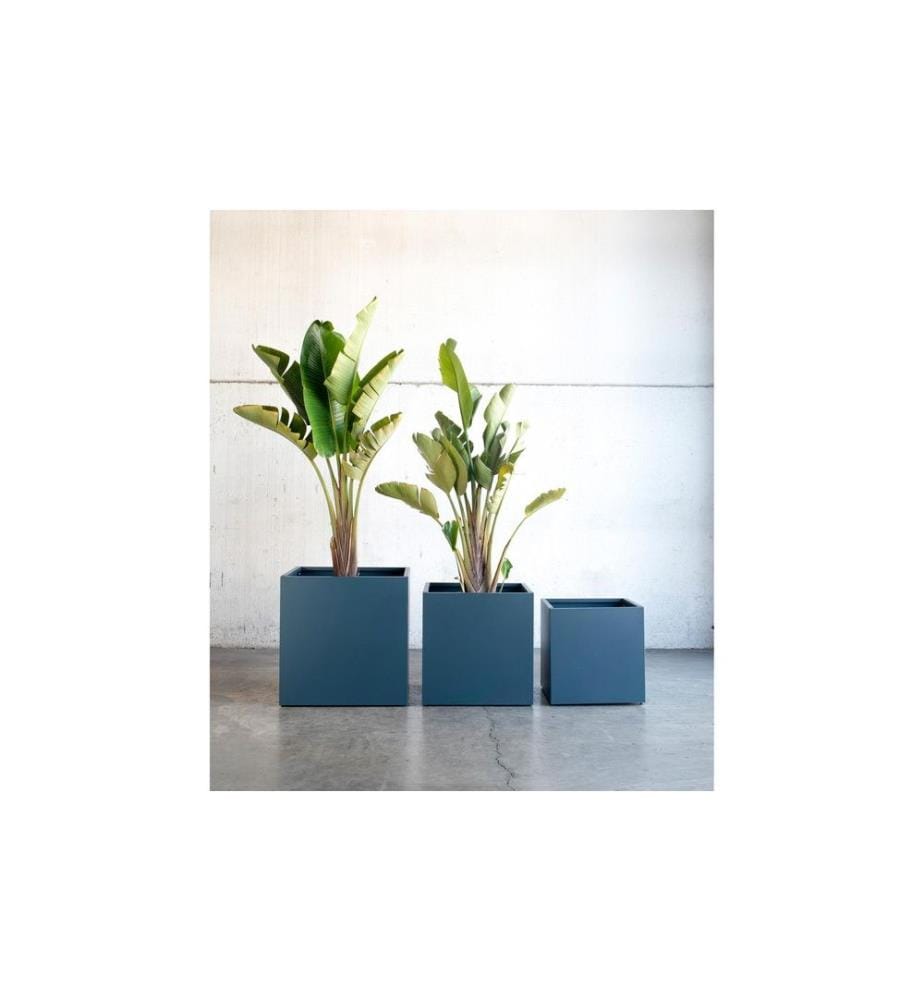 HERSTERA - Pflanzentopf Metal Planter Cube, Anthrazit