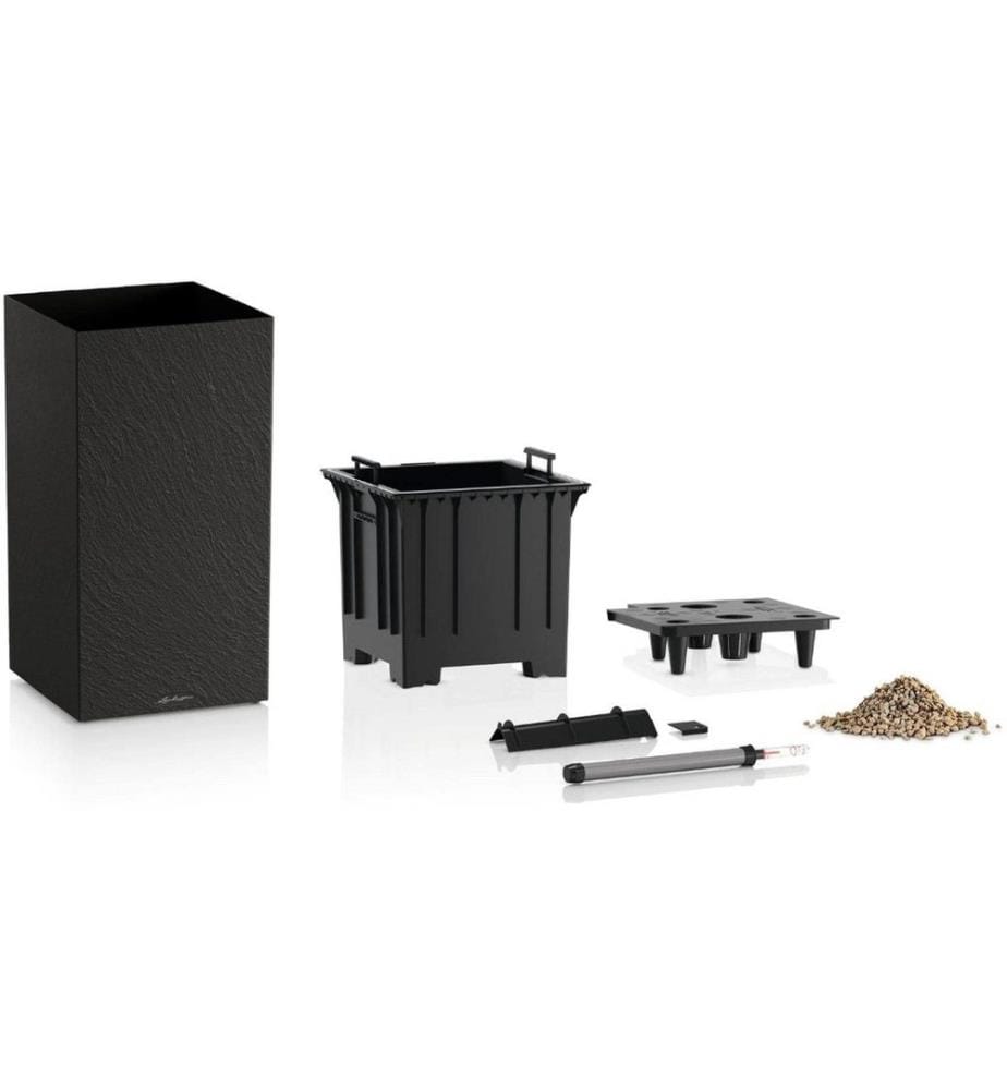 LECHUZA - CANTO Slatestone 30 high Dunkelgrau