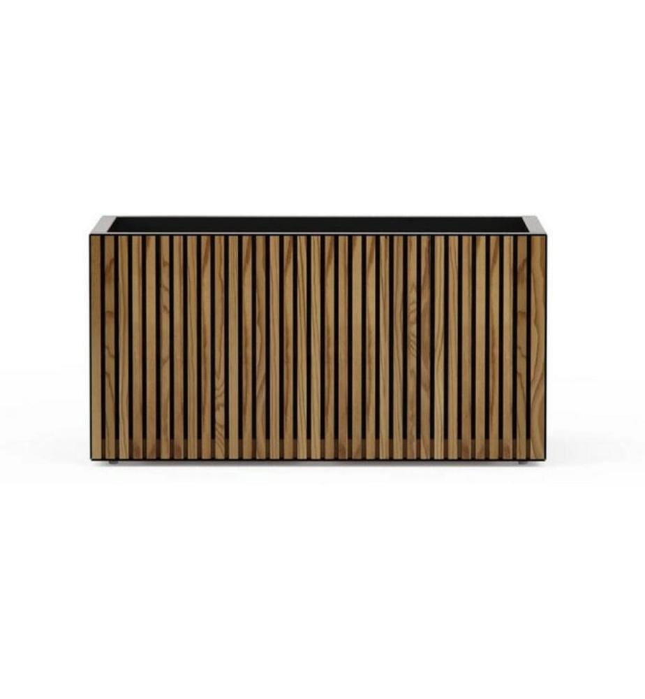 HERSTERA - Cloison décorative en bois 150 x 50 x 50 cm Noir/marron
