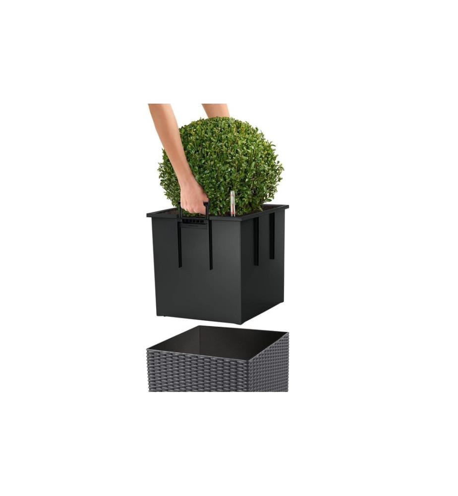 LECHUZA - Blumentopf Cube Cottage 30 Weiss