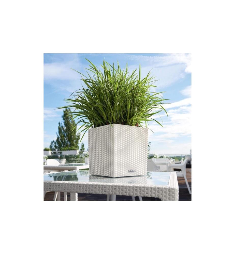 LECHUZA - Blumentopf Cube Cottage 30 Weiss