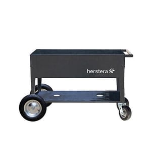 HERSTERA - Hochbeet 120 x 60 x 84 cm anthrazit, Wagen