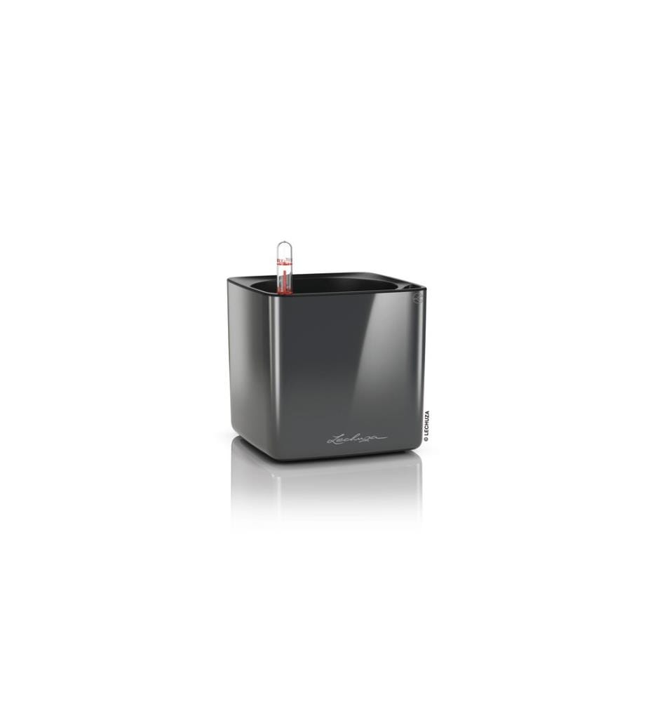 LECHUZA - Blumentopf CUBE Glossy 14 Schwarz