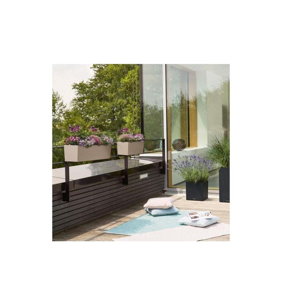 LECHUZA - Pot de fleur BALCONERA Stone 80 Noir