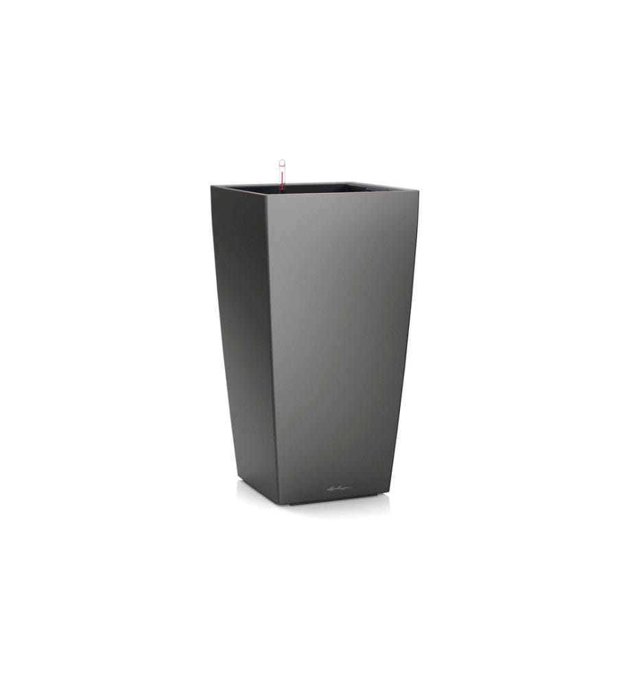 LECHUZA - Pot à fleur Cubico Premium 30 Gris foncé