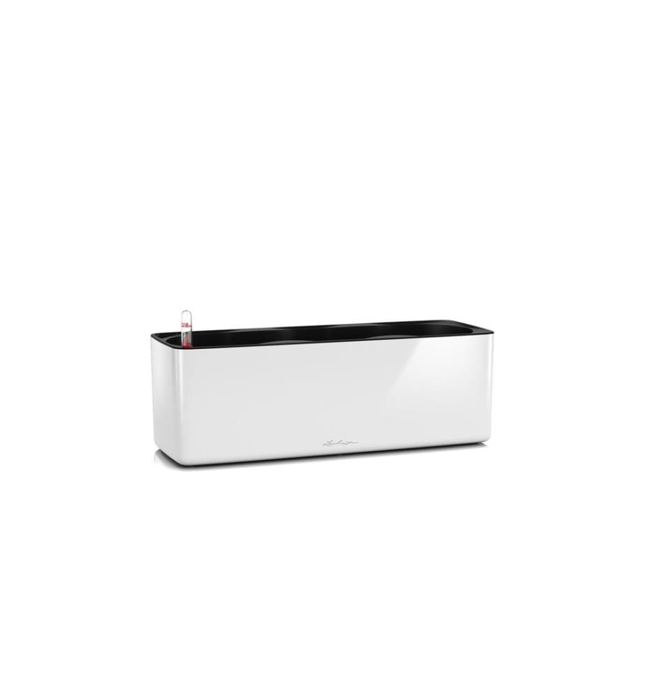 LECHUZA - Blumentopf CUBE Glossy Triple Weiss glanz