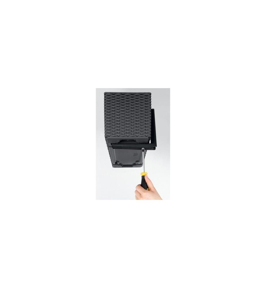 LECHUZA - Supports de bacs à balcon (1 pièce = 1 paire) Noir