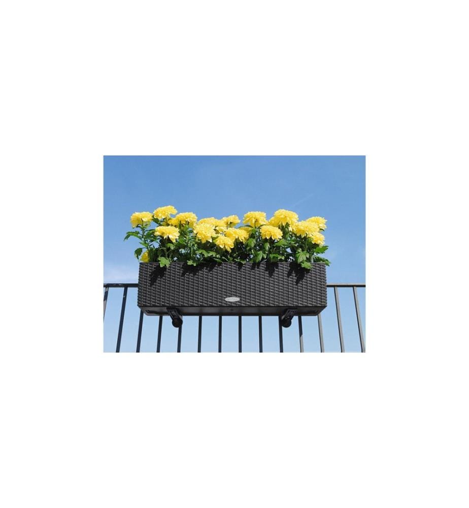 LECHUZA - Supports de bacs à balcon (1 pièce = 1 paire) Noir