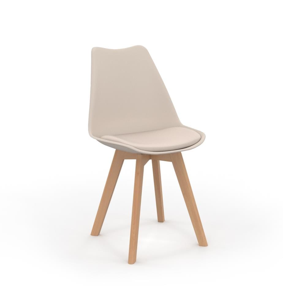 Lot de 2 Chaises Nordia 46 x 51 x 79.5 cm - Beige & Brun