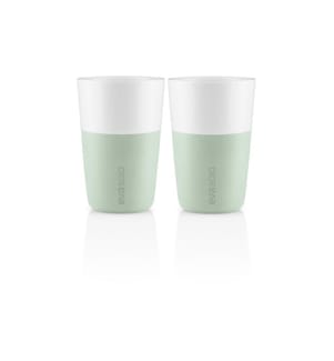 EVA SOLO - Verre à latte macchiato 360 ml, 2 Pièce/s, Vert/Blanc