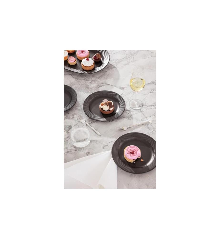 EVA SOLO - Assiette non décorative Legio Nova 25 cm, 4 Pièce/s,Noir