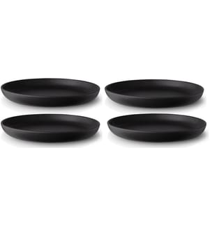 EVA SOLO - Assiettes pour le petit-déjeuner et à dessert Nordic Kitchen 4 Pièce/s, Noir
