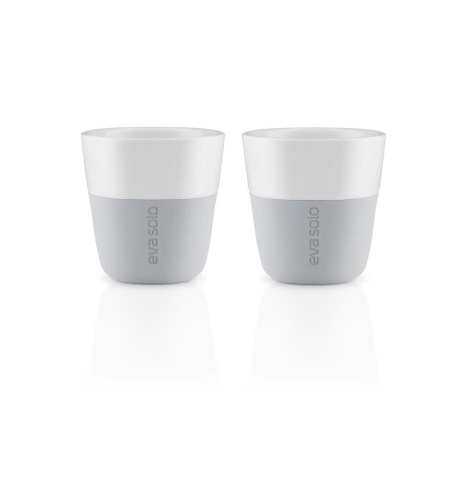 EVA SOLO - Tasse à expresso 80 ml, 2 Pièce/s, Gris clair/Blanc