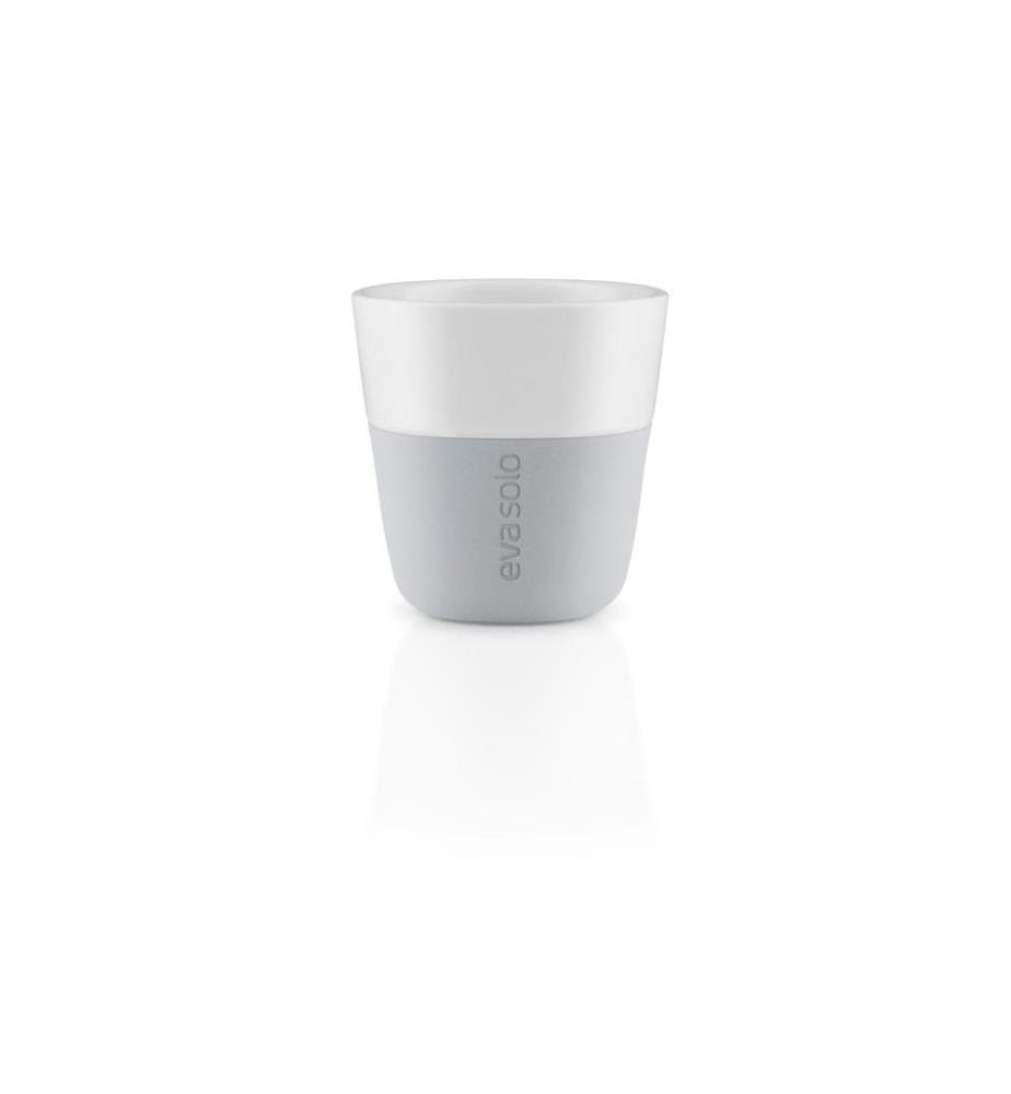 EVA SOLO - Tasse à expresso 80 ml, 2 Pièce/s, Gris clair/Blanc