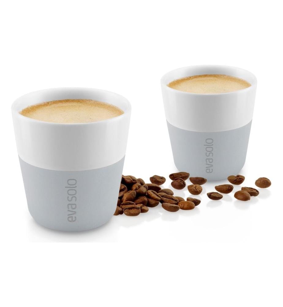EVA SOLO - Tasse à expresso 80 ml, 2 Pièce/s, Gris clair/Blanc