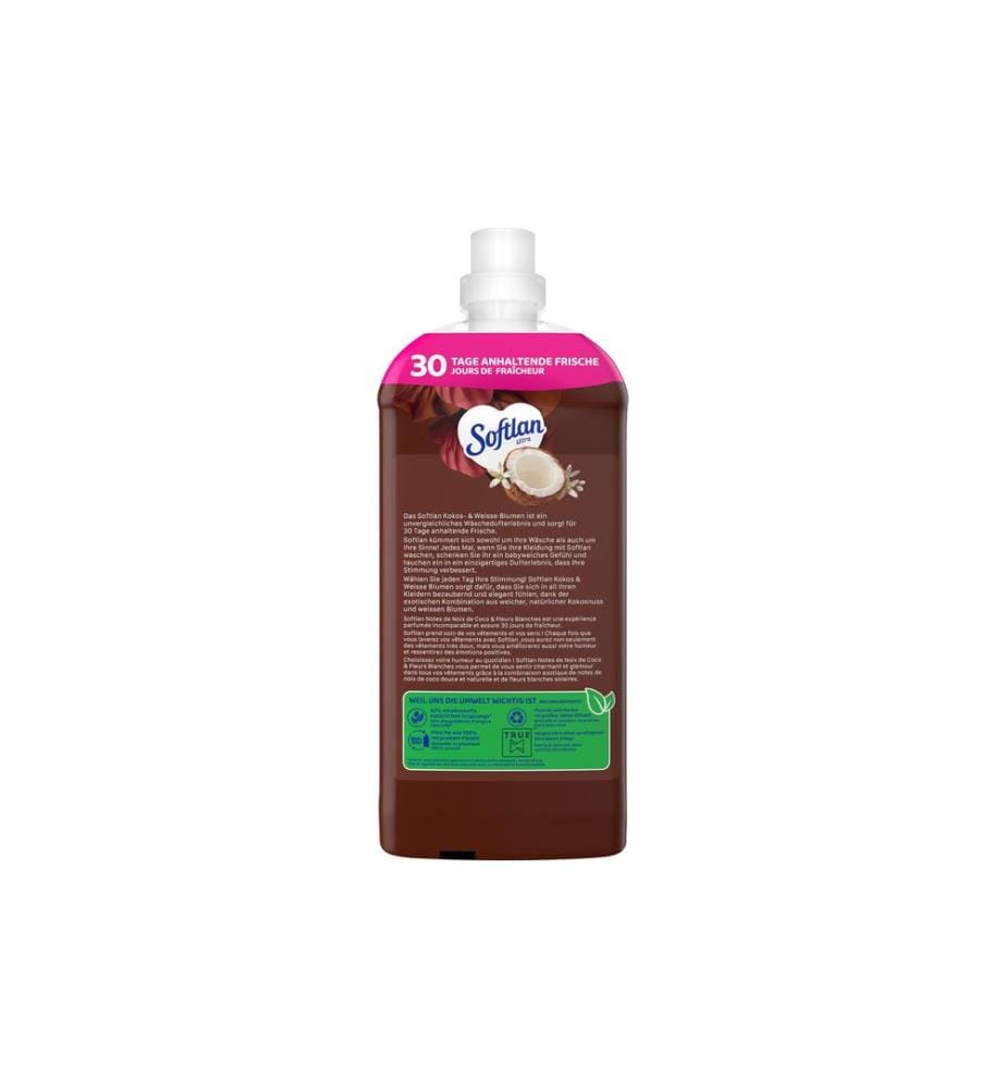 Softlan - Assouplisseur Ultra parfum de coco et de fleurs blanches 1.3 l