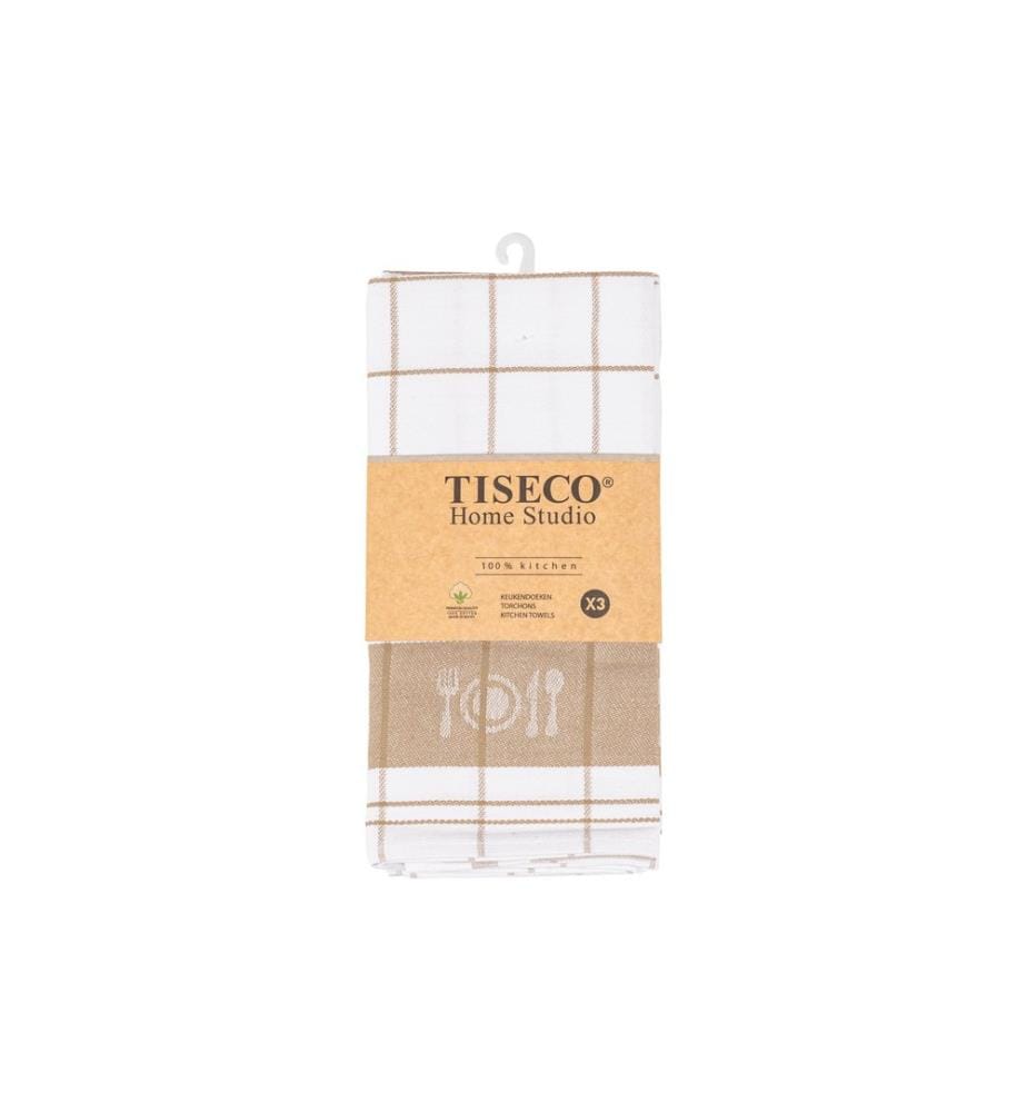 Tiseco - Geschirrtuch Pharao 3er Set Sand
