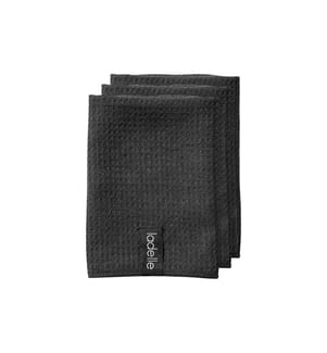 Ladelle - Chiffon à vaisselle en microfibres Noir, 3 pièces