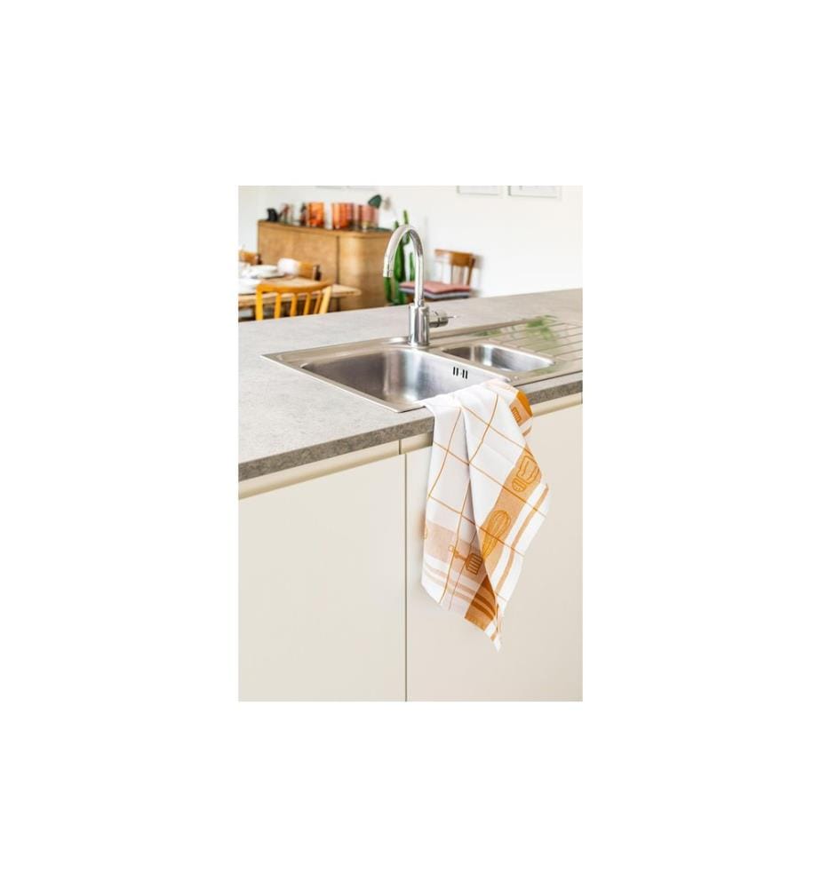 Tiseco - Geschirrtuch Pharao 3er Set, Grün/Weiss