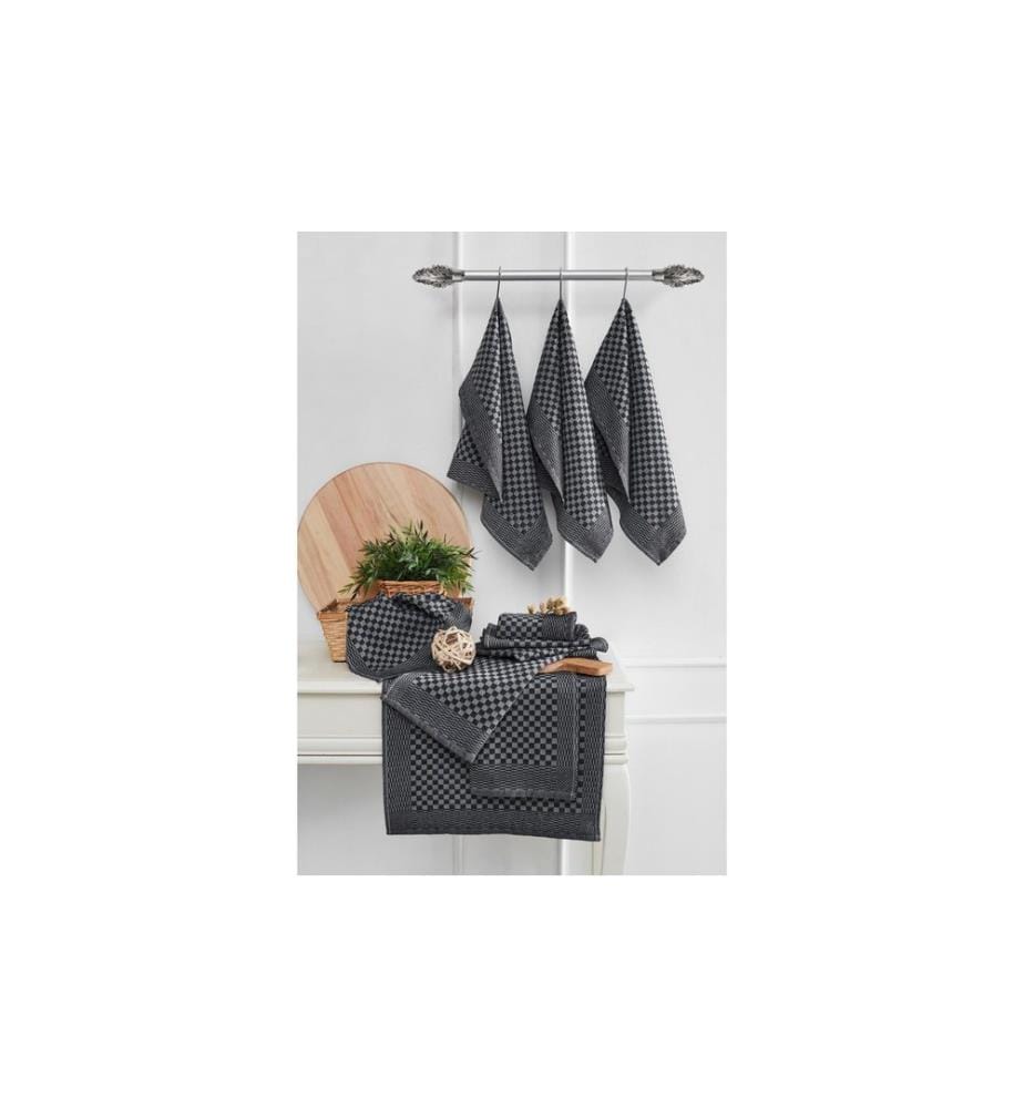 Hermia - Geschirrtuch-Set Lola Anthrazit