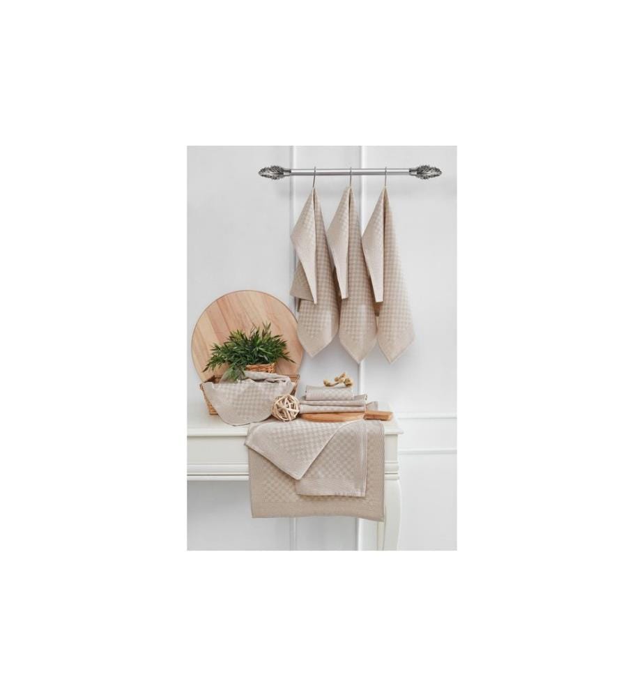 Hermia - Geschirrtuch-Set Lola Crème