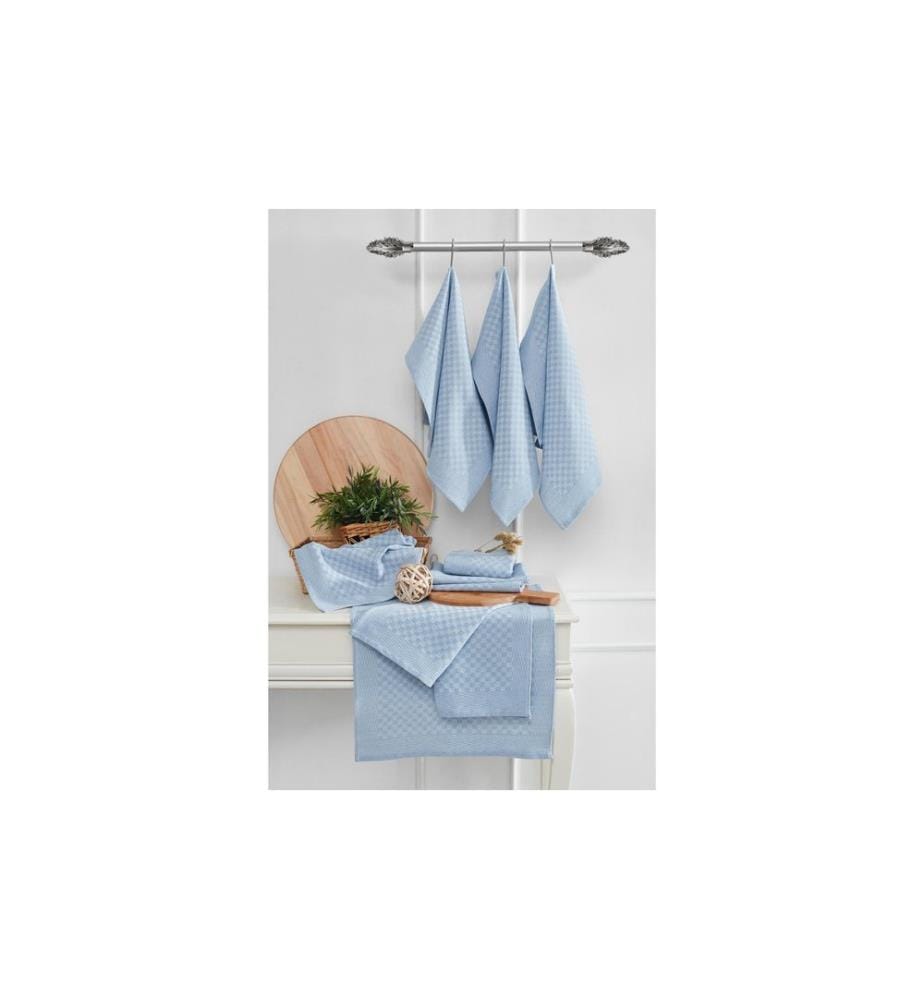 Hermia - Geschirrtuch-Set Lola Hellblau