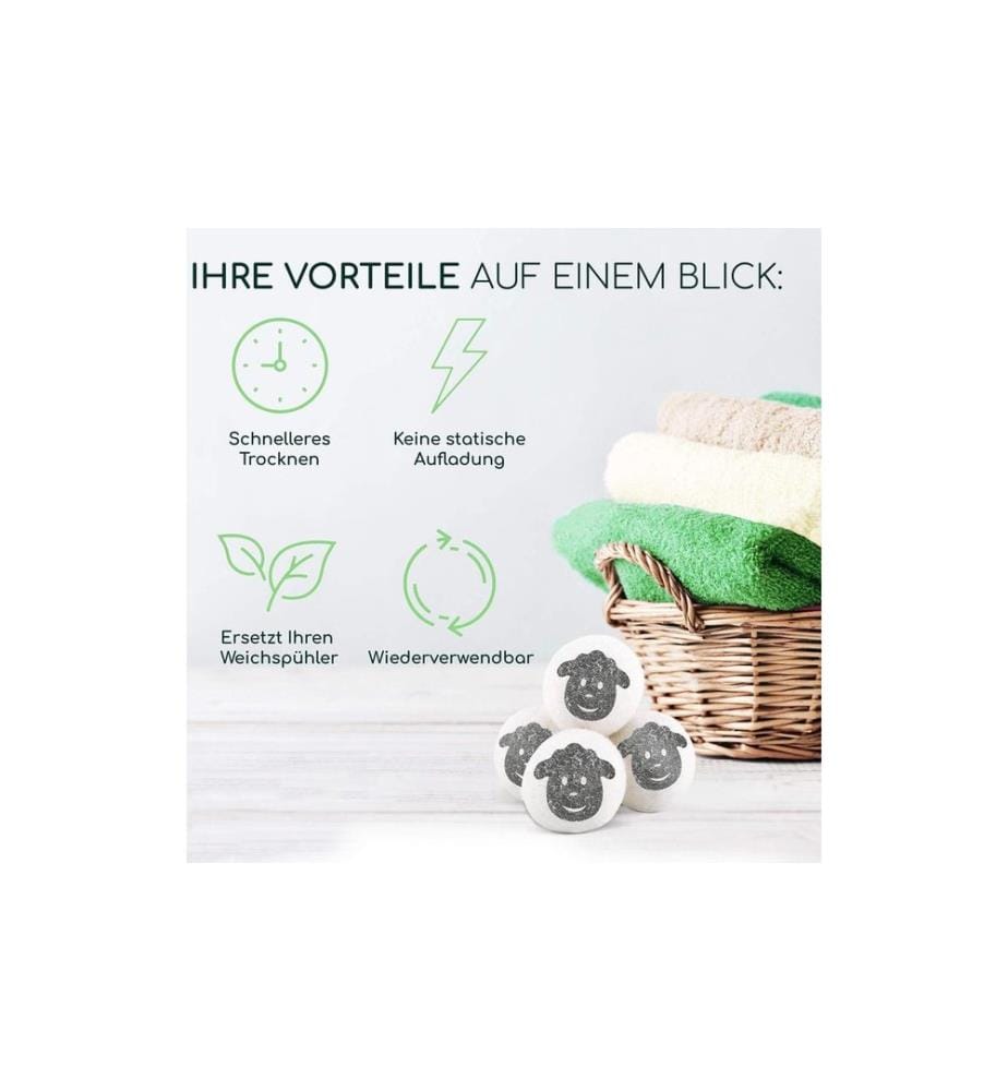 Luana Rose - Trocknerbälle, Weiss, 6er-Set