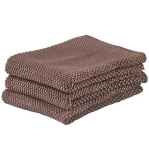 ZONE DENMARK - Abwaschlappen 3er Set, Braun, 27 x 27 cm