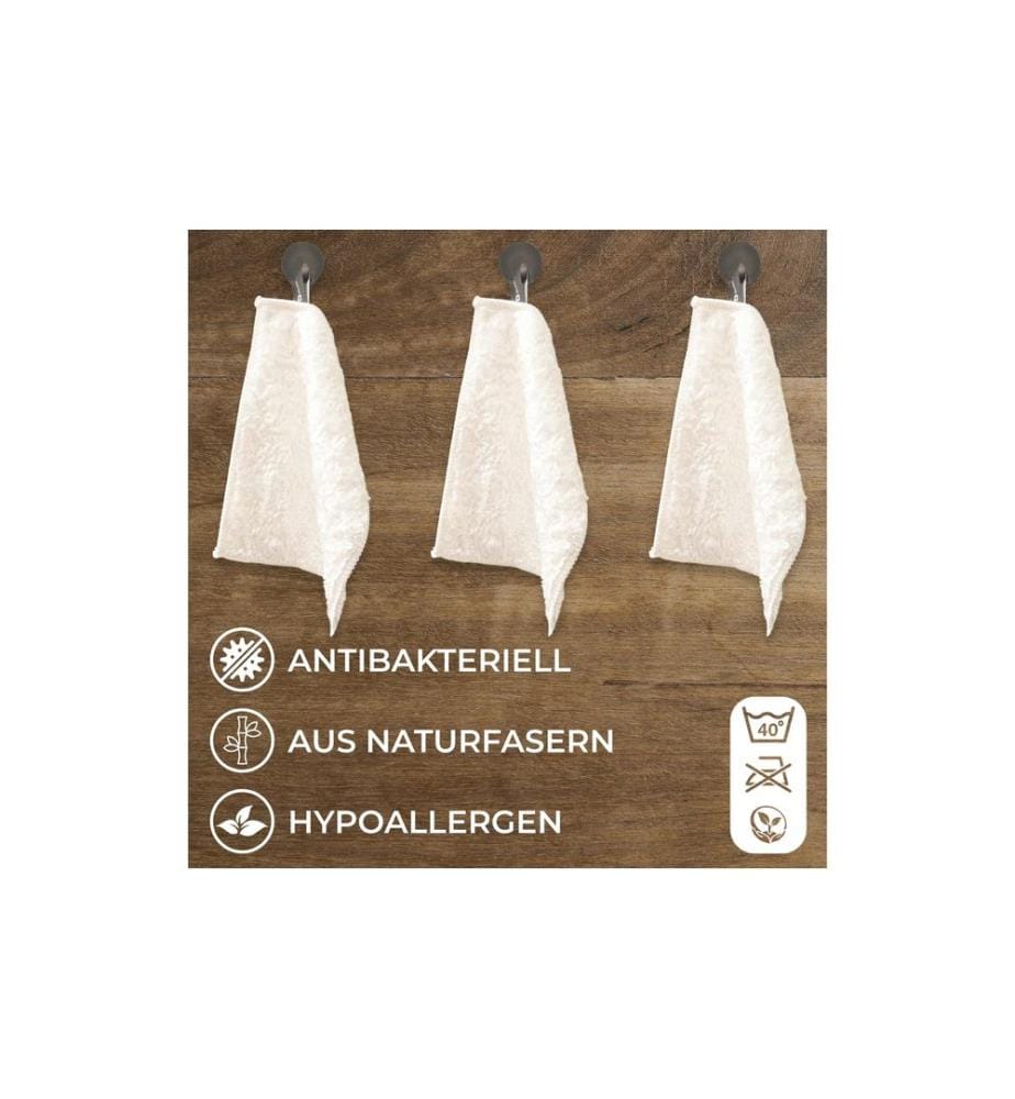 QUICK AID - Bamboo Reinigungstuch aus Naturfasern weiss