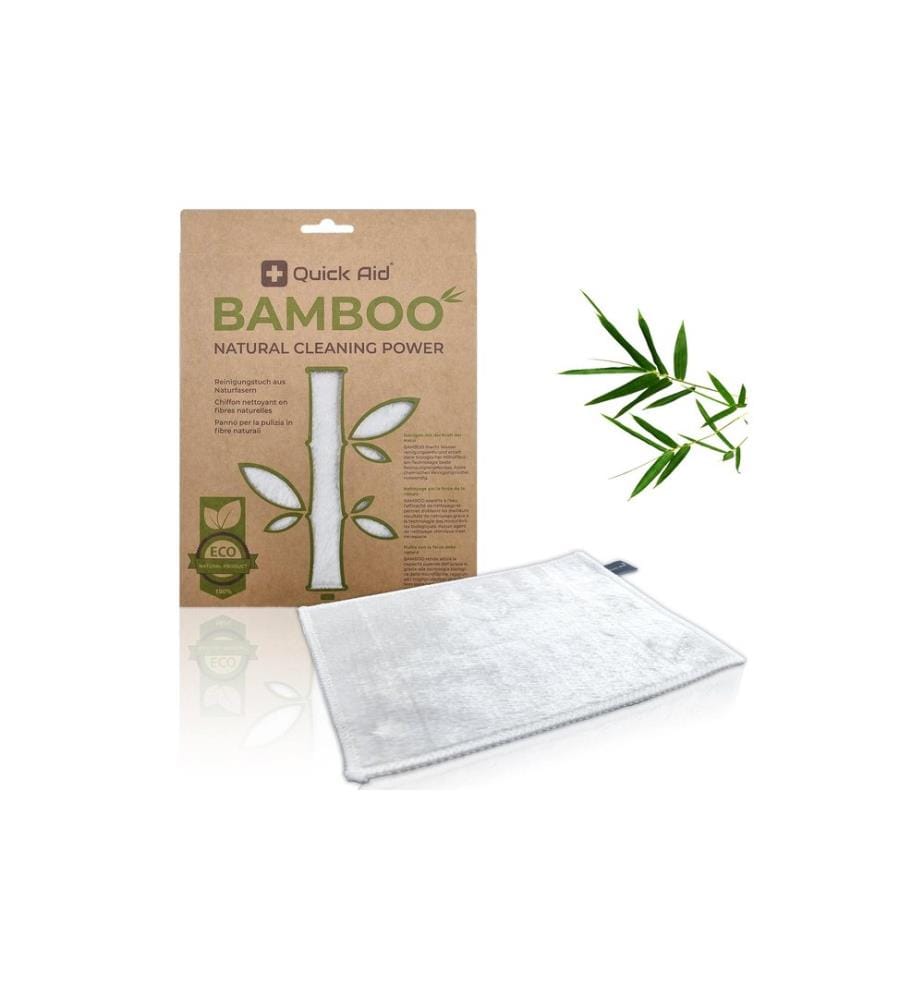 QUICK AID - BAMBOO chiffon de nettoyage en fibres naturelles vert