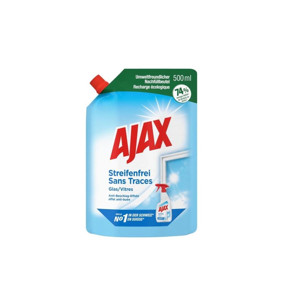 Ajax - Nettoyant à vitres Recharge sans bande 500 ml