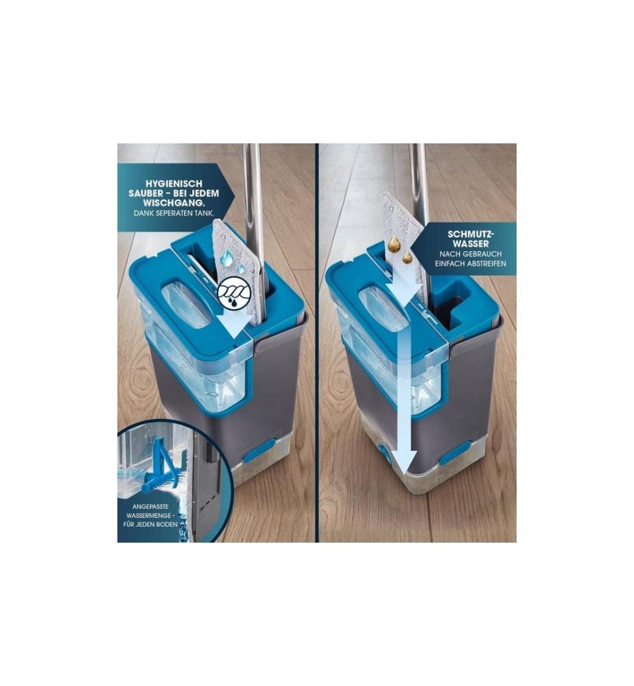 CLEANMAXX - Komfort-Mopp 7 l, Grau / Blau