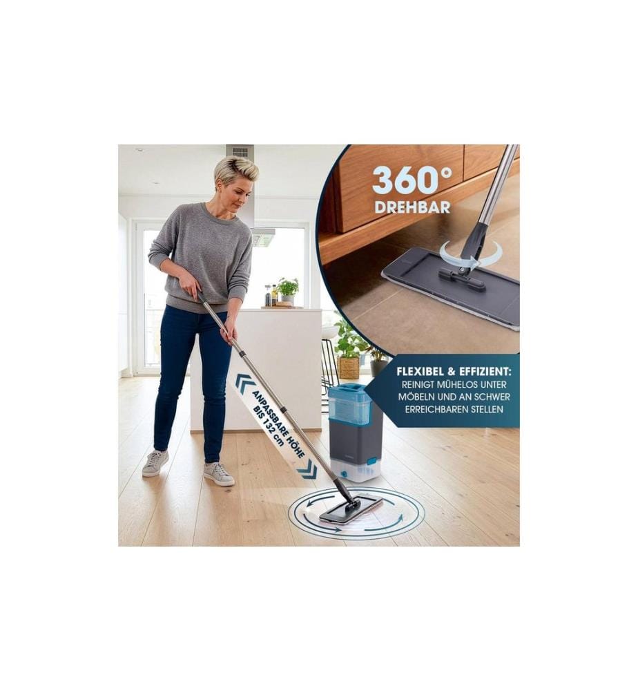 CLEANMAXX - Komfort-Mopp 7 l, Grau / Blau