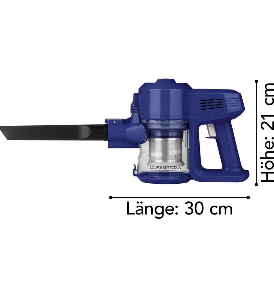 CLEANMAXX - Aspirateur à main/manche sans fil Cyclone, Bleu/Argenté
