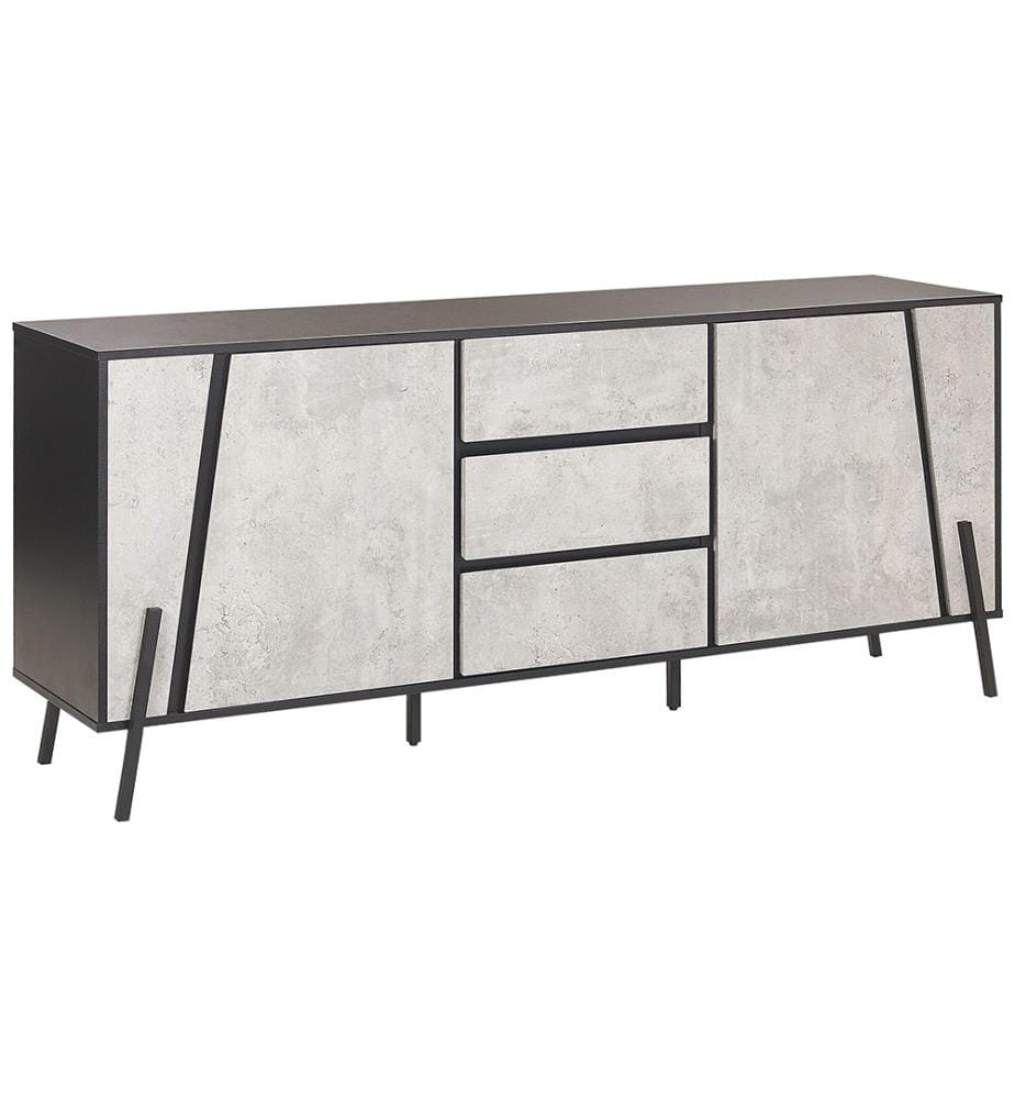 2 Door Sideboard BLACKPOOL Grey Concrete Effect