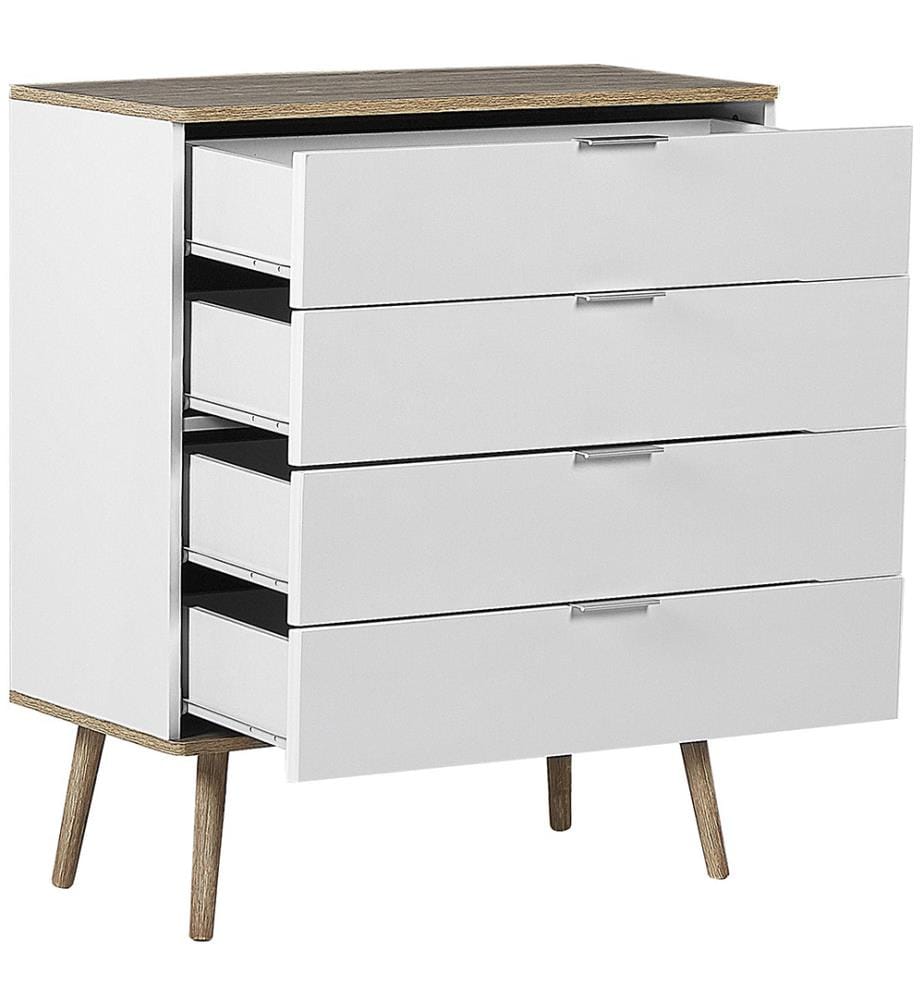 Commode à 4 tiroirs WALPI Blanc