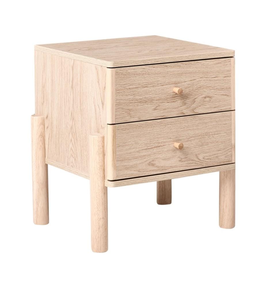 Comodino 2 cassetti COLLINS Marrone chiaro