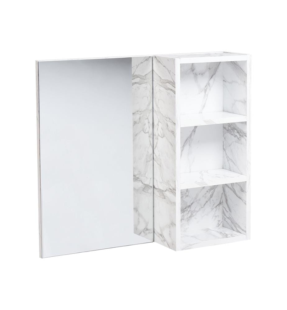 Bad-Spiegelschrank JOINVILLE 60 cm 54 cm Weisser Marmor